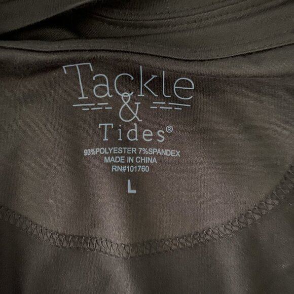 Tackle & Tides Short Sleeve Black Tee Shirt Men's Large NEW - Picture 7 of 7